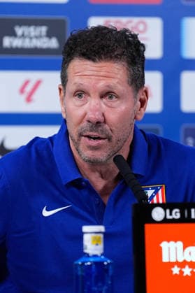 August 28, 2026, Madrid, Madrid, Spain: Diego Pablo Simeone, head coach of Atletico de Madrid, attends his press conference, PK, Pressekonferenz during a training session of Atletico de Madrid ahead the Spanish League, LaLiga EA Sports, match against Sevilla FC at Ciudad Deportiva Wanda Atletico de Madrid on August 28, 2026, in Madrid, Spain. Atletico De Madrid Training Session And Press Conference - Laliga Ea Sports - ZUMAa181 20260828_zaa_a181_057 Copyright: xDennisxAgyemanx