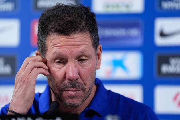 August 28, 2026, Madrid, Madrid, Spain: Diego Pablo Simeone, head coach of Atletico de Madrid, attends his press conference, PK, Pressekonferenz during a training session of Atletico de Madrid ahead the Spanish League, LaLiga EA Sports, match against Sevilla FC at Ciudad Deportiva Wanda Atletico de Madrid on August 28, 2026, in Madrid, Spain. Atletico De Madrid Training Session And Press Conference - Laliga Ea Sports - ZUMAa181 20260828_zaa_a181_062 Copyright: xDennisxAgyemanx