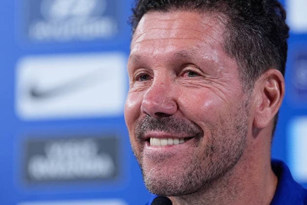 August 28, 2026, Madrid, Madrid, Spain: Diego Pablo Simeone, head coach of Atletico de Madrid, attends his press conference, PK, Pressekonferenz during a training session of Atletico de Madrid ahead the Spanish League, LaLiga EA Sports, match against Sevilla FC at Ciudad Deportiva Wanda Atletico de Madrid on August 28, 2026, in Madrid, Spain. Atletico De Madrid Training Session And Press Conference - Laliga Ea Sports - ZUMAa181 20260828_zaa_a181_066 Copyright: xDennisxAgyemanx