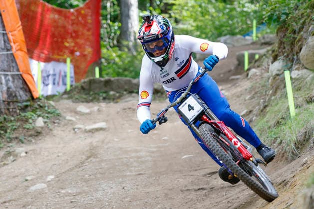 TRENTO, ITALY - AUGUST 28: Jordan Williams from Great Britain on his last training ahead the Uci Mountainbike World Championship, WM, Weltmeisterschaft - Women and Men Elite Downhill qualifications at Val di Sole on August 28, 2026 in Trento, Italy. Trento Val di Sole Trento Italy Copyright: xJustPictures.ch FrancescoxMinghettix jp-en-EuSpIm-JP6_FRM_UCIWC_WMNDH_28_Aug_000158