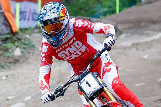 TRENTO, ITALY - AUGUST 28: Jackson Goldstone from Canada on his last training ahead the Uci Mountainbike World Championship, WM, Weltmeisterschaft - Women and Men Elite Downhill qualifications at Val di Sole on August 28, 2026 in Trento, Italy. Trento Val di Sole Trento Italy Copyright: xJustPictures.ch FrancescoxMinghettix jp-en-EuSpIm-JP6_FRM_UCIWC_WMNDH_28_Aug_000160-2