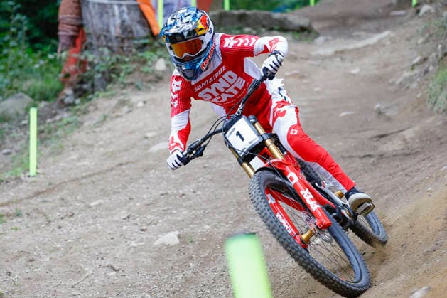 TRENTO, ITALY - AUGUST 28: Jackson Goldstone from Canada on his last training ahead the Uci Mountainbike World Championship, WM, Weltmeisterschaft - Women and Men Elite Downhill qualifications at Val di Sole on August 28, 2026 in Trento, Italy. Trento Val di Sole Trento Italy Copyright: xJustPictures.ch FrancescoxMinghettix jp-en-EuSpIm-JP6_FRM_UCIWC_WMNDH_28_Aug_000162