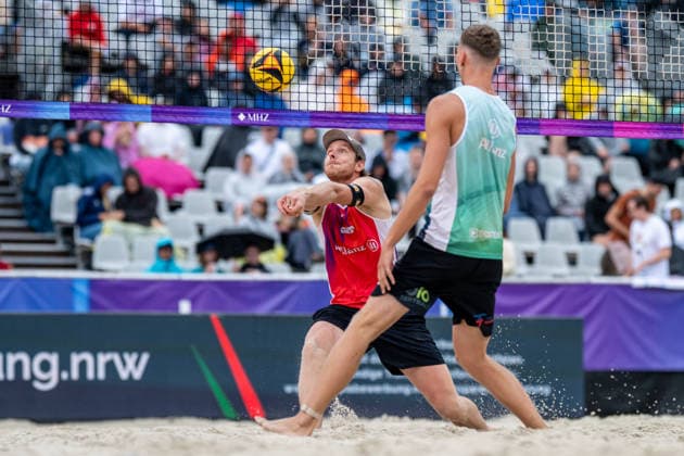 RECORD DATE NOT STATED German Beach Championship - Deutsche Beachvolleyball Meisterschaft Dortmund, Germany 28.08.2026 DORTMUND, GERMANY - AUGUST 28: Nils Ehlers (Player 1, ETV Hamburg) during the German Beach Championship - Deutsche Beachvolleyball Meisterschaft at Dortmund on August 28, 2026 in Dortmund, Germany. *** German Beach Championship (German Beach Volleyball Championship) Dortmund, Germany August 28, 2026 DORTMUND, GERMANY AUGUST 28 Nils Ehlers, Player 1 for ETV Hamburg, during the German Beach Championship (Deutsche Beachvolleyball Meisterschaft) in Dortmund on August 28, 2026, in Dortmund, Germany Copyright: xBEAUTIFULxSPORTS PeterxWeberx