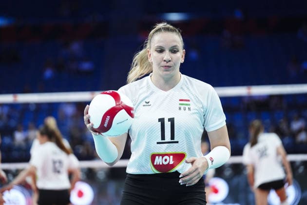 Slovenia v Hungary - CEV EuroVolley 2026 ISTANBUL, TURKIYE - AUGUST 28: Reka Bozoki-Szedmak (11) of Hungary in action during the CEV EuroVolley 2026 Women Group A match between Slovenia and Hungary at Sinan Erdem Dome in Istanbul, Turkiye on August 28, 2026. Bunyamin Celik Anadolu Istanbul Turkey. Editorial use only. Please get in touch for any other usage.  Copyright: x2026xAnadoluxBunyaminxCelikx