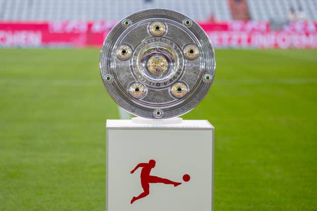 Meisterschale in der Allianz Arena, FC Bayern Muenchen - VfB Stuttgart, Fussball Bundesliga, 1. Spieltag, 28.08.2026 DFB regulations prohibit any use of photographs as image sequences and or quasi-video Muenchen Bayern Deutschland *** Championship Trophy at the Allianz Arena, FC Bayern Munich vs. VfB Stuttgart, Bundesliga, Matchday 1, August 28, 2026. DFB regulations prohibit any use of photographs as image sequences and or quasi-video. Munich, Bayern, Germany Copyright: xkolbert-press UlrichxGamelx