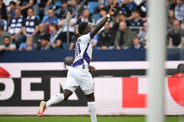 Jubel 0:1 Ismail Badjie (VfL Osnabrück) 28.08.2026, Fussball 2. Bundesliga, Saison 2026 2027, 3. Spieltag, VfL Bochum - VfL Osnabrück DFL regulations prohibit any use of photographs as image sequences and or quasi-video Bochum Vonovia Ruhrstadion Nordrhein Westfalen Deutschland *** Celebration 0 1 Ismail Badjie VfL Osnabrück August 28, 2026, Soccer 2. Bundesliga, 2026–2027 Season, Matchday 3, VfL Bochum vs. VfL Osnabrück. DFL regulations prohibit any use of photographs as image sequences and or quasi-video. Bochum, Vonovia Ruhrstadion, North Rhine-Westphalia, Germany Team2