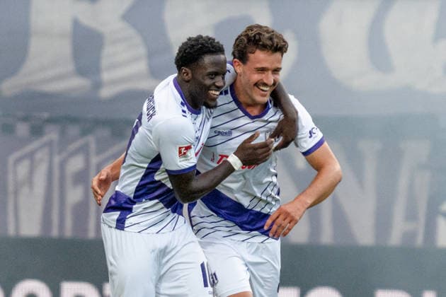 Deutschland: 2. Bundesliga 2026 2027 3. Spieltag, VfL Bochum vs. VfL Osnabrück Freitag, 28.08.2026 Vonovia Ruhr Stadion, Nordrhein-Westfalen. Tor zum 0:1 durch Ismail Badjie Jubel Freude Emotionen Torjubel Leonhard Münst *** Germany 2. Bundesliga 2026–2027, Matchday 3, VfL Bochum vs. VfL Osnabrück Friday, August 28, 2026 Vonovia Ruhr Stadium, North Rhine-Westphalia Goal: 0–1 by Ismail Badjie Cheering, Joy, Emotions, Goal Celebration, Leonhard Münst Copyright: xCelinaxLeiersx