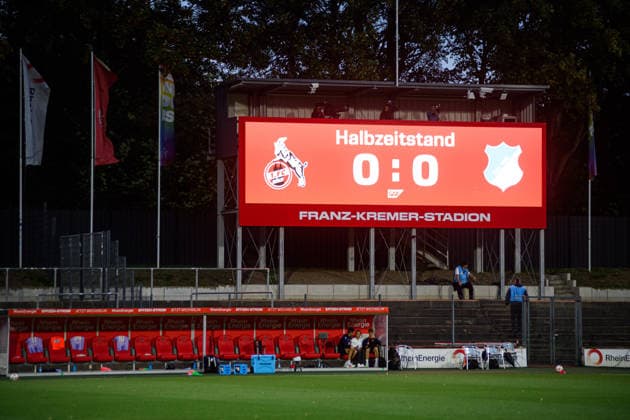 COLOGNE, GERMANY - 28 AUGUST, 2026: - The football match 1. FC Koeln v TSG 1899 Hoffenheim - Google Pixel Frauen-Bundesliga at Franz-Kremer-Stadion.  Copyright: xVitaliixKliuievx