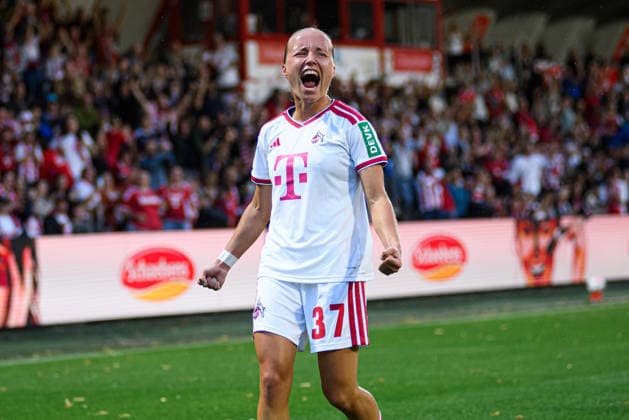 COLOGNE, GERMANY - 28 AUGUST, 2026: Beke Sterner, goal - The football match 1. FC Koeln v TSG 1899 Hoffenheim - Google Pixel Frauen-Bundesliga at Franz-Kremer-Stadion.  Copyright: xVitaliixKliuievx
