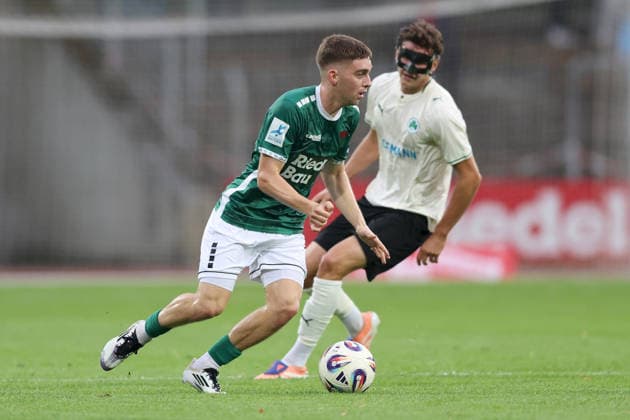 28.08.2026, Herren, Fussball, Saison 2026 2027, Regionalliga Bayern, 6. Spieltag: 1. FC Schweinfurt 1905 - SpVgg Greuther Fuerth II Philipp Hack ( 7, 1. FC Schweinfurt 1905) Schweinfurt Sachs-Stadion Bayern Deutschland