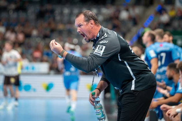 Handball I Herren I Saison 2026-2027 I Bundesliga I 1. Spieltag I TVB Stuttgart - Bergischer HC I 28.08.2026 Misha Kaufmann (Trainer, TVB Stuttgart) Stuttgart Porsche Arena Baden-Württemberg Deutschland Copyright: xLobeca MaxxPetershansx