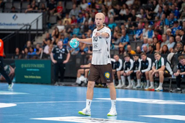 Handball I Herren I Saison 2026-2027 I Bundesliga I 1. Spieltag I TVB Stuttgart - Bergischer HC I 28.08.2026 Fynn Hangstein (10, Bergischer HC) Stuttgart Porsche Arena Baden-Württemberg Deutschland Copyright: xLobeca MaxxPetershansx