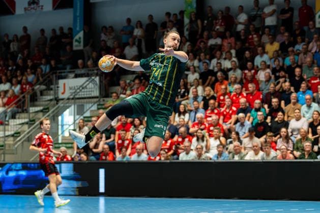 Hamm, Deutschland 28. August 2026: 2. HBL - 2026 2027 - Sp. 1 - ASV Hamm-Westfalen gegen VfL Eintracht Hagen Im Bild: Josip Jukic (Hagen) beim Torwurf WESTPRESS Arena Nordrhein Westfalen Copyright: xFotostandx xKruczynskix