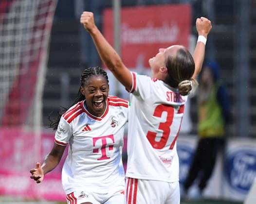10.07.2026, xophax, Fussball 1.Bundesliga, 1.FC Koeln Frauen-Bundesliga , Frauenfussball. Frauen Bundesliga Google Pixel Frauen.Bundesliga 26 27 1.FC Köln gegen TSG Hoffenheim. Tor für den FC . Beke Sterner ( 37) , 1.FC Köln , rechts mit Lydia Andrade , links ( 1.FC Köln ) Koeln *** July 10, 2026, xophax, Soccer 1 Bundesliga, 1. FC Köln Women s Bundesliga, Women s Soccer, Women s Bundesliga, Google Pixel, Women s Bundesliga, July 26–27, 1. FC Köln vs. TSG Hoffenheim, Goal for FC Köln by Beke Sterner at 37, 1. FC Köln, on the right with Lydia Andrade, on the left 1. FC Köln, Cologne