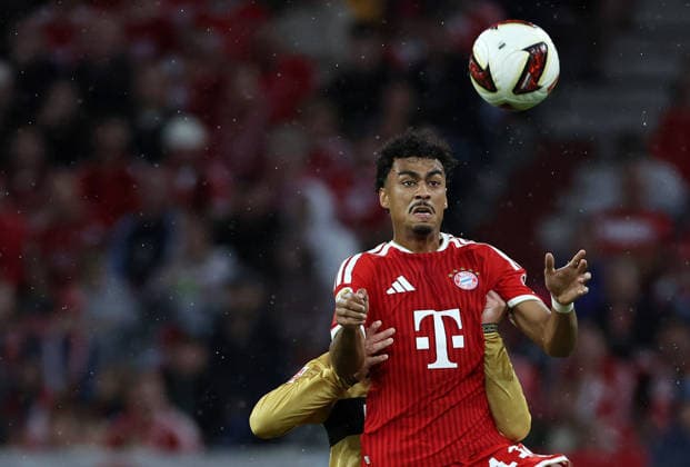 Stiller Angelo - Brown Nathaniel , FC Bayern München-VfB Stuttgart , Bundesliga , , Fußball , in der Allianz Arena Stadion in München , Bayern , Deutschland . August 28 , 2026 . Photo by: Davide Elias IPA Photo Pressefoto DENL Copyright: xDavidexEliasx