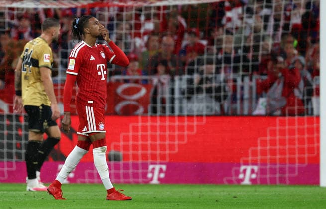 Olise Michael , FC Bayern München-VfB Stuttgart , Bundesliga , , Fußball , in der Allianz Arena Stadion in München , Bayern , Deutschland . August 28 , 2026 . Photo by: Davide Elias IPA Photo Pressefoto DENL Copyright: xDavidexEliasx