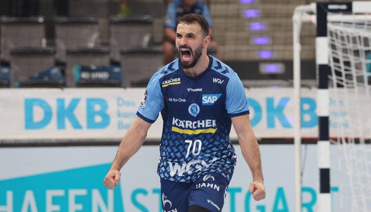 Stuttgart , Handball Opel-HBL , TVB Stuttgart vs. Bergischer HC , Mohamed Amine Darmoul ( TVB )