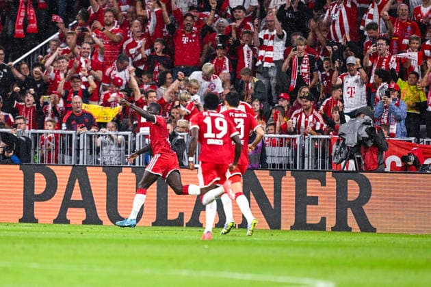 28.08.2026, Fussball, Bundesliga, FC Bayern München - VfB Stuttgart, Dayot Upamecano (FC Bayern München) freut sich über das Tor zum 1:0 xRHR-FOTO DEx *** August 28, 2026, Soccer, Bundesliga, FC Bayern Munich vs. VfB Stuttgart, Dayot Upamecano of FC Bayern Munich celebrates his goal—1–0 xRHR PHOTO DEx Copyright: TeresaxKroeger RHR-FOTOx RHR-FOTO DE