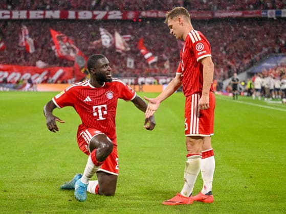 Dayot Upamecano (FC Bayern Muenchen) Torjubel, jubelt mit seiner Mannschaft nach treffer zum 1:0 waehrend des spiels der 1. Bundesliga zwischen FC Bayern Muenchen und VfB Stuttgart, Allianz Arena am 28. August 2026 in Muenchen, Deutschland. (Foto von Harry Langer DeFodi Images) +++ Dayot Upamecano (FC Bayern Muenchen) celebrates after scoring his team s first goal with teammates during the Bundesliga match between FC Bayern Muenchen and VfB Stuttgart at Allianz Arena on August 28, 2026 in Munich, Germany. (Photo by Harry Langer DeFodi Images) DFB DFL REGULATIONS PROHIBIT ANY USE OF PHOTOGRAPHS AS IMAGE SEQUENCES AND OR QUASI-VIDEO. (Photo by Harry Langer DeFodi Images) DFB DFL REGULATIONS PROHIBIT ANY USE OF PHOTOGRAPHS AS IMAGE SEQUENCES AND OR QUASI-VIDEO. - *** Dayot Upamecano of FC Bayern Munich celebrates a goal with his teammates after scoring the 1-0 goal during the Bundesliga 1 match between FC Bayern Munich and VfB Stuttgart, at Allianz Arena on August 28, 2026, in Munich, Germany. Photo by Harry Langer, DeFodi Images. Dayot Upamecano of FC Bayern Munich celebrates with his teammates after scoring his team’s first goal during the Bundesliga match between FC Bayern Munich and VfB Stuttgart at Allianz Arena on August 28, 2026 in Munich, Germany. Photo by Harry Langer, DeFodi Images. DFB and DFL regulations prohibit any use of photographs as image sequences and or quasi-video. Photo by Harry Langer, DeFodi Images. DFB and DFL regulations prohibit any use of photographs as imSEQUENCES AND OR QUASI-VIDEO