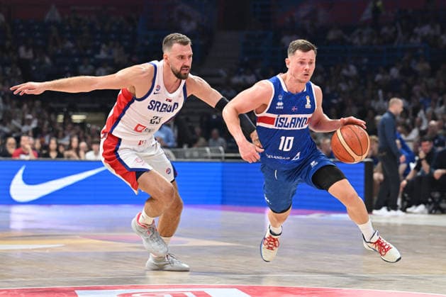 SERBIA vs ICELAND ELVAR FRIDRIKSSON vs MARKO GUDURIC basketball Serbia vs Iceland FIBA World cup qualificatiions match at Belgrade arena, Belgrade 28.08.2026 Foto: BASKETBALL, WORLD CUP QUALIFICATIONS, SERBIA, ICELAND Belgrade Belgrade arena Serbia Copyright: xMarkoxMetlasx xMNxPRESSxPHOTOx