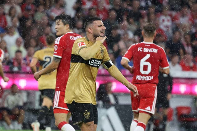 28.08.26 FC Bayern München - VfB Stuttgart Deutschland, München, 28.08.2026, Fussball, Bundesliga, Saison 2026 2027, FC Bayern München - VfB Stuttgart: Deniz Undav, VfB. *** August 28, 26 FC Bayern Munich vs. VfB Stuttgart Germany, Munich, August 28, 2026, Soccer, Bundesliga, 2026–2027 Season, FC Bayern Munich vs. VfB Stuttgart, Deniz Undav, VfB