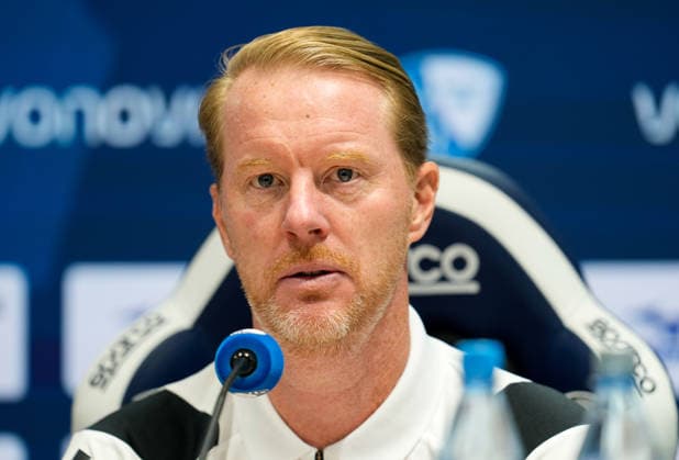 Timo Schultz (VfL Osnabrueck, Cheftrainer) nimmt nach dem Spiel an einer Pressekonferenz teil. GER, VfL Bochum 1848 vs VfL Osnabrueck, 2. Bundesliga, 3. Spieltag, Saison 2026-27, 28.08.2026 DFL REGULATIONS PROHIBIT ANY USE OF PHOTOGRAPHS AS IMAGE SEQUENCES AND OR QUASI-VIDEO GER, VfL Bochum 1848 vs VfL Osnabrueck, 2. Bundesliga, 3. Spieltag, Saison 2026-27, 28.08.2026 Bochum *** Timo Schultz, head coach of VfL Osnabrück, attends a postgame press conference GER, VfL Bochum 1848 vs. VfL Osnabrück, 2. Bundesliga, Matchday 3, 2026–27 season, August 28, 2026. DFL regulations prohibit any use of photographs as image sequences and or quasi-video. GER, VfL Bochum 1848 vs. VfL Osnabrück, 2. Bundesliga, Matchday 3, 2026–27 season, August 28, 2026, Bochum Copyright: xEibner-Pressefoto ScottxColemanx EP_SCN