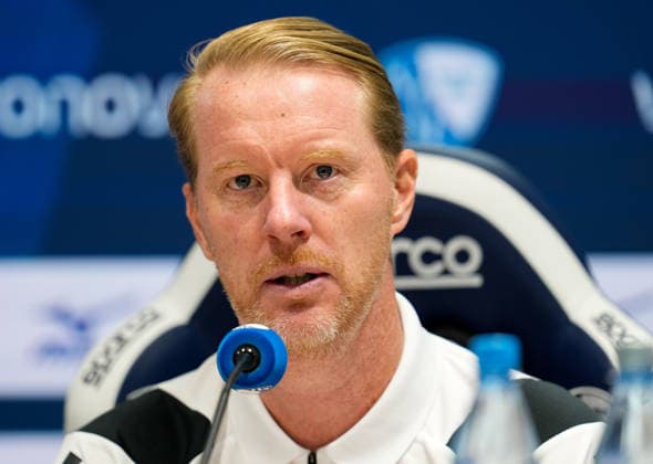 Timo Schultz (VfL Osnabrueck, Cheftrainer) nimmt nach dem Spiel an einer Pressekonferenz teil. GER, VfL Bochum 1848 vs VfL Osnabrueck, 2. Bundesliga, 3. Spieltag, Saison 2026-27, 28.08.2026 DFL REGULATIONS PROHIBIT ANY USE OF PHOTOGRAPHS AS IMAGE SEQUENCES AND OR QUASI-VIDEO GER, VfL Bochum 1848 vs VfL Osnabrueck, 2. Bundesliga, 3. Spieltag, Saison 2026-27, 28.08.2026 Bochum *** Timo Schultz, head coach of VfL Osnabrück, attends a postgame press conference GER, VfL Bochum 1848 vs. VfL Osnabrück, 2. Bundesliga, Matchday 3, 2026–27 season, August 28, 2026. DFL regulations prohibit any use of photographs as image sequences and or quasi-video. GER, VfL Bochum 1848 vs. VfL Osnabrück, 2. Bundesliga, Matchday 3, 2026–27 season, August 28, 2026, Bochum Copyright: xEibner-Pressefoto ScottxColemanx EP_SCN