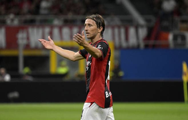 Foto IPP Paolo Bona Milano 28 08 2026 Campionato Serie A di Calcio stagione 2026 2027 partita Milan-Venezia Nella foto Luka Modric Italy Photo Press Worldwide Copyright italy Italy ITALY  Copyright: xR4924_italyphotopressx