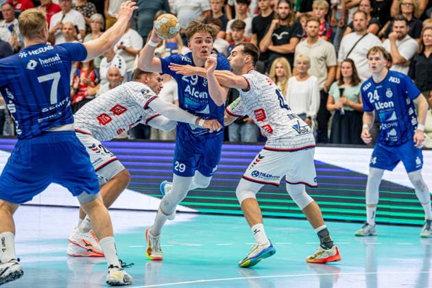 2. HBL; TV Hüttenberg - TV Großwallstadt, 28.08.26 Johan Rohwer (TV Großwallstadt, 29), Leif Haack (TV Hüttenberg, 20), Danil Dyatlov (TV Hüttenberg, 47), Patrick Gempp (TV Großwallstadt, 7), Connar Battermann (TV Großwallstadt, 24) 2. HBL; TV Hüttenberg - TV Großwallstadt: Hüttenberg, 28.08.26 Copyright: xBEAUTIFULxSPORTS Roeczeyx