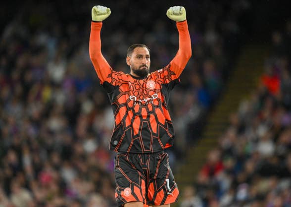 Crystal Palace v Manchester City Premier League Gianluigi Donnarumma of Manchester City celebrates the second goal for his team during the Premier League match at Selhurst Park, London 28 08 2026 UK Newspapers OUT Copyright: xMalcolmxFellx FIL-23847-0034