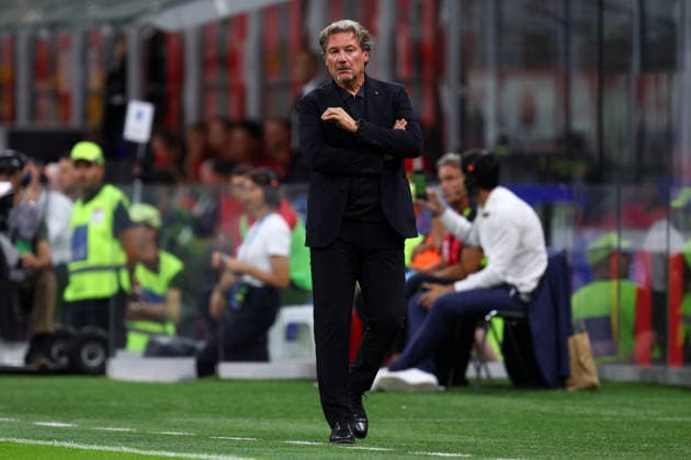 Ac Milan -Venezia Fc Giovanni Stroppa, head coach of Venezia Fc looks on during the Serie A match beetween Ac Milan and Venezia Fc at Stadio Giuseppe Meazza on August, 28 2027 in Milano, Italy . Milano Stadio Giuseppe Meazza Italy Copyright: xMarcoxCanonierox