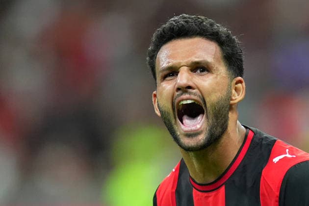 AC Milan™s Goncalo Ramos celebrates after scoring 1-0 during the Serie A soccer match between Ac Milan and Venezia at the San Siro Stadium in Milan, north Italy - Friday August 28 , 2026. - Soccer  Copyright: xSpada LaPressex