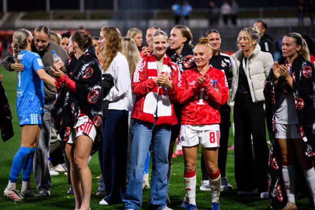 COLOGNE, GERMANY - 28 AUGUST, 2026: - The football match 1. FC Koeln v TSG 1899 Hoffenheim - Google Pixel Frauen-Bundesliga at Franz-Kremer-Stadion.  Copyright: xVitaliixKliuievx