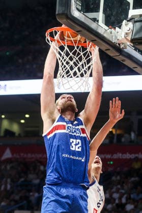 Serbia v Iceland - FIBA 2027 World Cup European Qualifiers BELGRADE, SERBIA - AUGUST 28: Tryggvi Hlinason (32) of Iceland in action during the FIBA Basketball World Cup 2027 European Qualifiers match between Serbia and Iceland in Belgrade, Serbia, on August 28, 2026. Filip Stevanovic Anadolu Belgrade Serbia. Editorial use only. Please get in touch for any other usage.  Copyright: x2026xAnadoluxFilipxStevanovicx