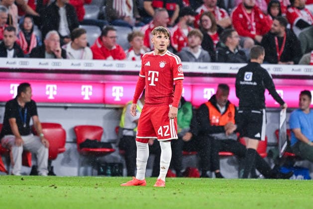 28.08.2026, Fussball, Bundesliga, FC Bayern München - VfB Stuttgart, Lennart Karl (FC Bayern München) xRHR-FOTO DEx *** August 28, 2026, Soccer, Bundesliga, FC Bayern Munich vs. VfB Stuttgart, Lennart Karl, FC Bayern Munich xRHR PHOTO DEx Copyright: TeresaxKroeger RHR-FOTOx RHR-FOTO DE