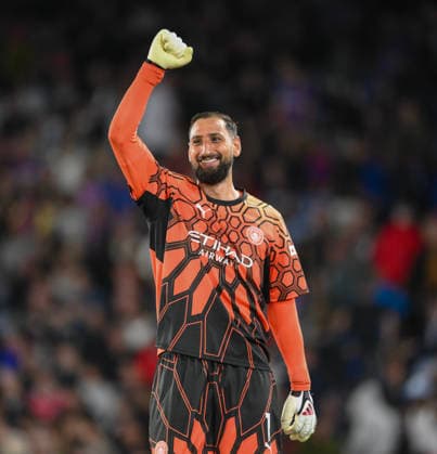Crystal Palace v Manchester City Premier League Gianluigi Donnarumma of Manchester City celebrates the fourth goal for his team during the Premier League match at Selhurst Park, London 28 08 2026 UK Newspapers OUT Copyright: xMalcolmxFellx FIL-23847-0035