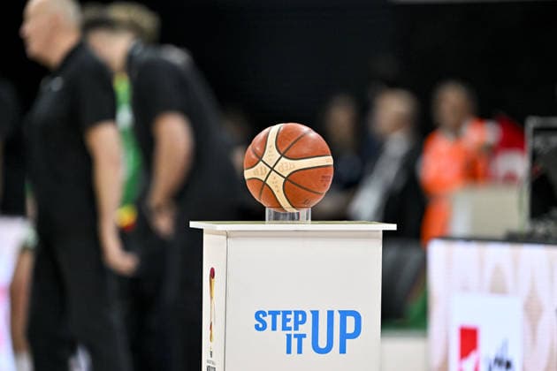Turkiye v Lithuania - FIBA 2027 World Cup European Qualifiers ISTANBUL, TURKIYE - AUGUST 28: A view of the basketball during FIBA 2027 World Cup European Qualifiers Group J second round match between Turkiye and Lithuania at Basketball Development Center in Istanbul, Turkiye on August 28, 2026. Muhammed Enes Yildirim Anadolu Istanbul Turkey. Editorial use only. Please get in touch for any other usage.  Copyright: x2026xAnadoluxMuhammedxEnesxYildirimx