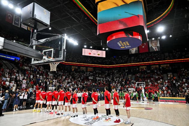 Turkiye v Lithuania - FIBA 2027 World Cup European Qualifiers ISTANBUL, TURKIYE - AUGUST 28: Players are seen during FIBA 2027 World Cup European Qualifiers Group J second round match between Turkiye and Lithuania at Basketball Development Center in Istanbul, Turkiye on August 28, 2026. Muhammed Enes Yildirim Anadolu Istanbul Turkey. Editorial use only. Please get in touch for any other usage.  Copyright: x2026xAnadoluxMuhammedxEnesxYildirimx