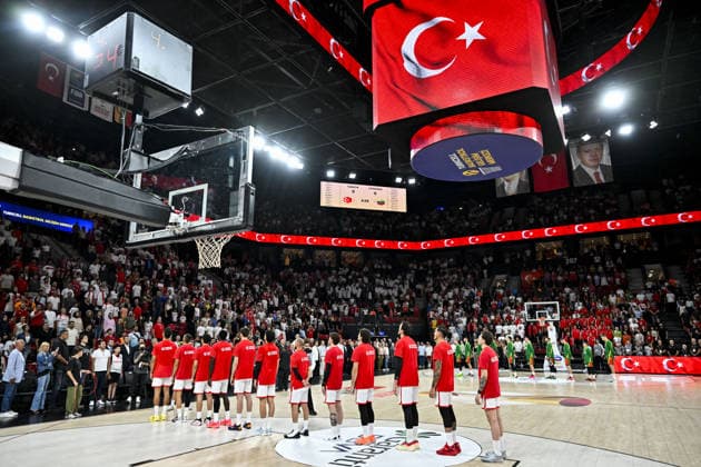 Turkiye v Lithuania - FIBA 2027 World Cup European Qualifiers ISTANBUL, TURKIYE - AUGUST 28: Players are seen during FIBA 2027 World Cup European Qualifiers Group J second round match between Turkiye and Lithuania at Basketball Development Center in Istanbul, Turkiye on August 28, 2026. Muhammed Enes Yildirim Anadolu Istanbul Turkey. Editorial use only. Please get in touch for any other usage.  Copyright: x2026xAnadoluxMuhammedxEnesxYildirimx