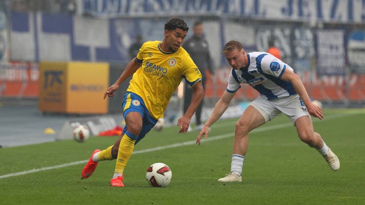 Braunschweig vs Hertha BSC, 2. BL Braunschweig, 28.08.2026, Fußball, Herren, 2. BL, Saison 2026 2027, Eintracht Braunschweig vs. Hertha BSC Berlin: Yann Sturm (Eintracht Braunschweig), Julian Eitschberger (Hertha BSC) (DFL DFB REGULATIONS PROHIBIT ANY USE OF PHOTOGRAPHS as IMAGE SEQUENCES and or QUASI-VIDEO) Stadion an der Hamburger Straße Niedersachsen Deutschland *** Braunschweig vs. Hertha BSC, 2nd Bundesliga Braunschweig, August 28, 2026, Soccer, Men s, 2nd Bundesliga, 2026–2027 Season, Eintracht Braunschweig vs. Hertha BSC Berlin; Yann Sturm (Eintracht Braunschweig), Julian Eitschberger (Hertha BSC); DFL and DFB regulations prohibit any use of photographs as image sequences and or quasi-video; Stadion an der Hamburger Straße, Lower Saxony, Germany