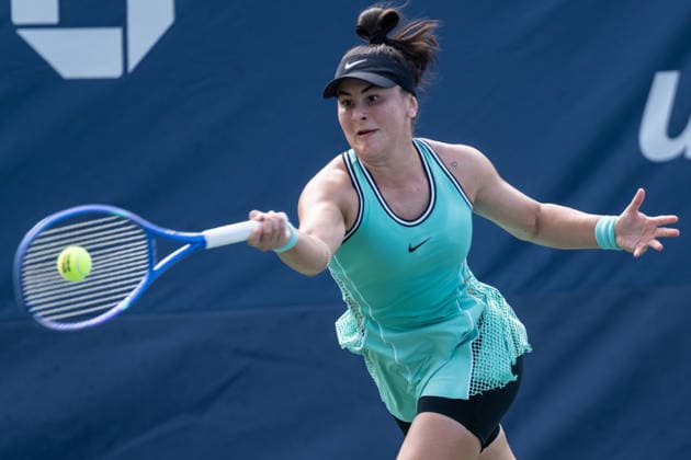 US Open qualifying final round NEW YORK, USA - AUGUST 28: Bianca Andreescu returns ball during a women s qualifying singles match final round of the 2026 US Open Championship at USTA Billie Jean King National Tennis Center on August 28, 2026 in Flushing, NY. Bianca Andreescu lost in three sets, she needed twice medical attention during 3rd set and was visibly physically exhausted. Lev Radin Anadolu New York United States. Editorial use only. Please get in touch for any other usage.  Copyright: x2026xAnadoluxLevxRadinx