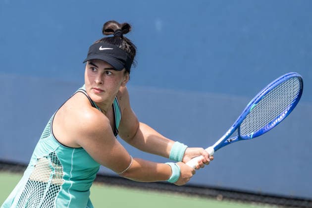 US Open qualifying final round NEW YORK, USA - AUGUST 28: Bianca Andreescu returns ball during a women s qualifying singles match final round of the 2026 US Open Championship at USTA Billie Jean King National Tennis Center on August 28, 2026 in Flushing, NY. Bianca Andreescu lost in three sets, she needed twice medical attention during 3rd set and was visibly physically exhausted. Lev Radin Anadolu New York United States. Editorial use only. Please get in touch for any other usage.  Copyright: x2026xAnadoluxLevxRadinx