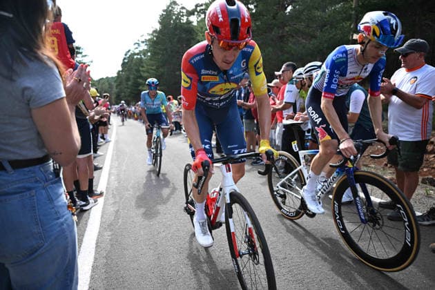 28-08-2026 Vuelta A Espana; Tappa 07 Vall D alba - Valdelinares; 2026, Lidl - Trek; 2026, Red Bull - Bora Hansgrohe; Konrad, Patrick; Wandahl, Frederik; Valdelinares; 