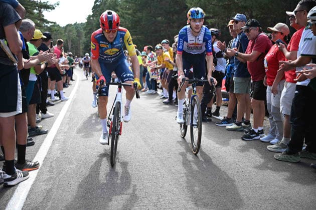 28-08-2026 Vuelta A Espana; Tappa 07 Vall D alba - Valdelinares; 2026, Lidl - Trek; 2026, Red Bull - Bora Hansgrohe; Konrad, Patrick; Wandahl, Frederik; Valdelinares; 