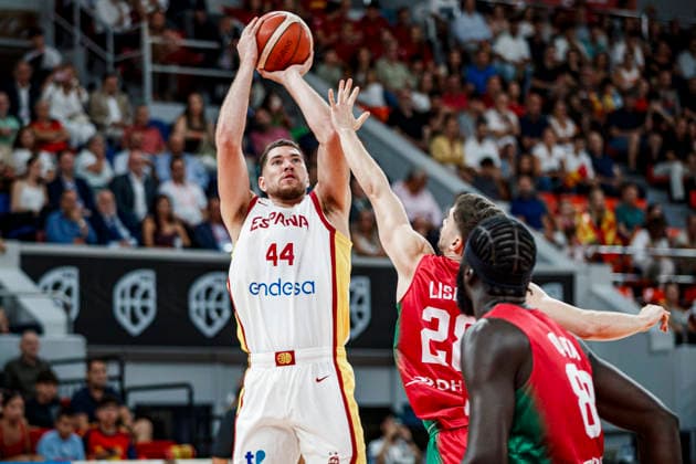 ESP: Spain - Portugal second Qualifying Window for the Qatar 2027 World Cup Joel Parra of Spain during second qualifying phase for the 2027 World Cup Window between Spain v Portugal played at Principe Felipe stadium, Zaragoza on August 28, 2026 in Spain Zaragoza Spain Baloncesto Copyright: xAgenciaxLOFx