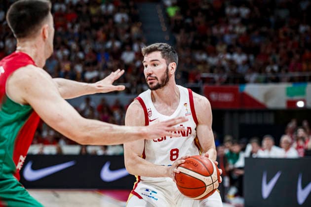 ESP: Spain - Portugal second Qualifying Window for the Qatar 2027 World Cup Dario Brizuela of Spain during second qualifying phase for the 2027 World Cup Window between Spain v Portugal played at Principe Felipe stadium, Zaragoza on August 28, 2026 in Spain Zaragoza Spain Baloncesto Copyright: xAgenciaxLOFx