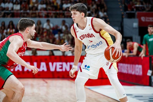ESP: Spain - Portugal second Qualifying Window for the Qatar 2027 World Cup Sergio de Larrea of Spain during second qualifying phase for the 2027 World Cup Window between Spain v Portugal played at Principe Felipe stadium, Zaragoza on August 28, 2026 in Spain Zaragoza Spain Baloncesto Copyright: xAgenciaxLOFx