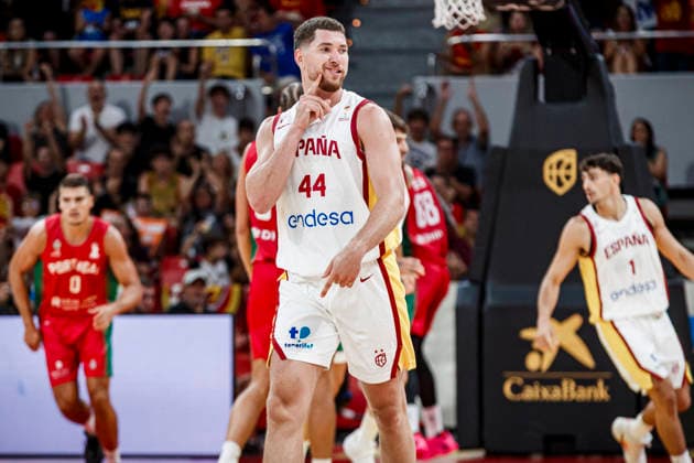 ESP: Spain - Portugal second Qualifying Window for the Qatar 2027 World Cup Joel Parra of Spain during second qualifying phase for the 2027 World Cup Window between Spain v Portugal played at Principe Felipe stadium, Zaragoza on August 28, 2026 in Spain Zaragoza Spain Baloncesto Copyright: xAgenciaxLOFx