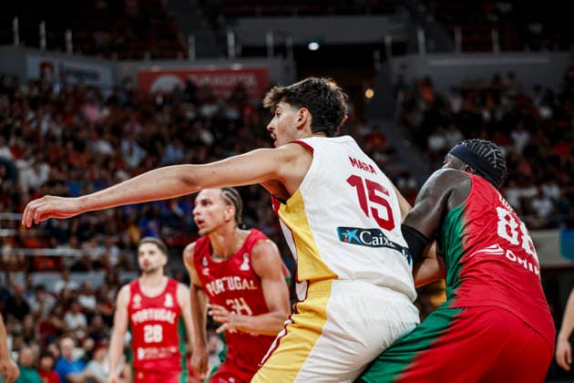 ESP: Spain - Portugal second Qualifying Window for the Qatar 2027 World Cup Aday Mara of Spain during second qualifying phase for the 2027 World Cup Window between Spain v Portugal played at Principe Felipe stadium, Zaragoza on August 28, 2026 in Spain Zaragoza Spain Baloncesto Copyright: xAgenciaxLOFx