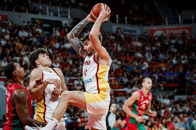 ESP: Spain - Portugal second Qualifying Window for the Qatar 2027 World Cup Juancho Hernangomez of Spain during second qualifying phase for the 2027 World Cup Window between Spain v Portugal played at Principe Felipe stadium, Zaragoza on August 28, 2026 in Spain Zaragoza Spain Baloncesto Copyright: xAgenciaxLOFx